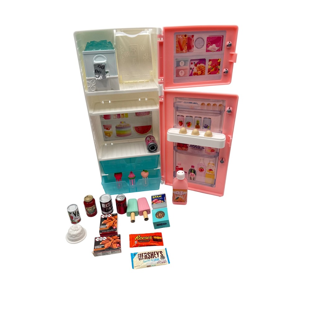 Real Littles Mini Fridge Desktop Caddy Moose Toys Pink White 25440